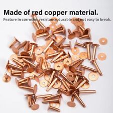 Rivets 100 Pcs Fasteners Craft Leather Rivets With Burrs Copper Rivet Halters