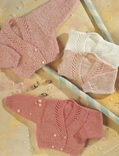 Baby Knitting Patterns Girls Crossover Cardigan DK 16-22" 418  DK