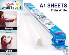 Magic White board A1 Sheet Dry Wipe Drawing Large Plain Roll Self Vinyl Sticky 