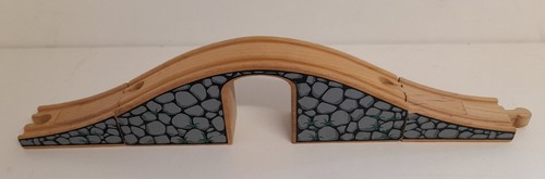 Wooden train track bridge - wooden,