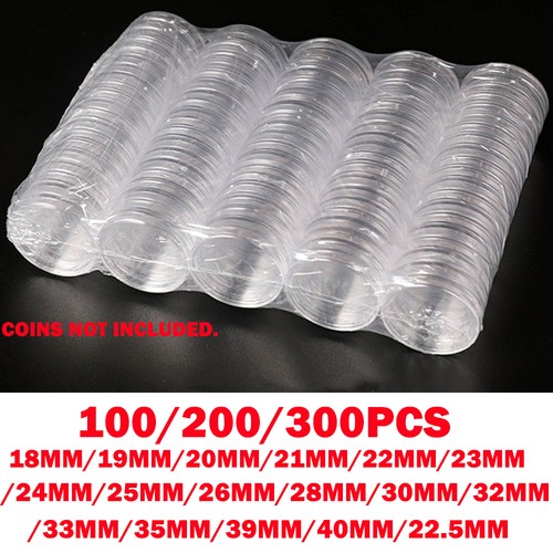 Clear round coin capsules - capsules,