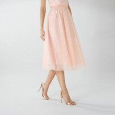 Coast Pink Tulle Midi Skirt