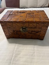 Vintage Oriental Camphor Wood Chest, Carved Wooden Chest, Ornate Wood Carving Sm