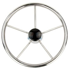 13.5inch Boat Steering Wheel Stainless Steel Marine Steering 5 Spoke 25 Degree