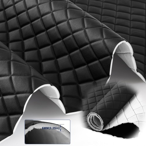 Vinyl grain quilted faux - quilted,