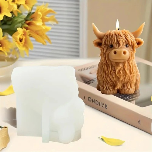 Highland cow silicone candle - highland,