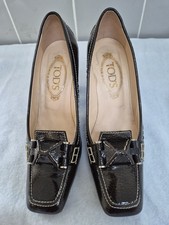 Tod's brown patent leather