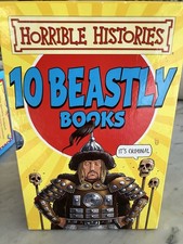 Horrible Histories Beastly Books Set of 10 (1 missing) Children's History Books