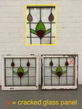 Pair Of Reclaimed Leaded Light