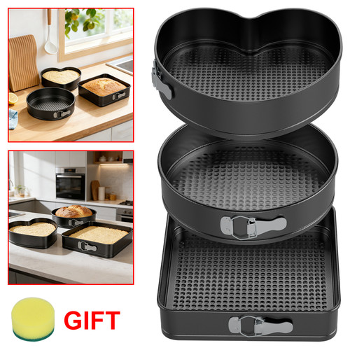 Set cake baking pans with - set,