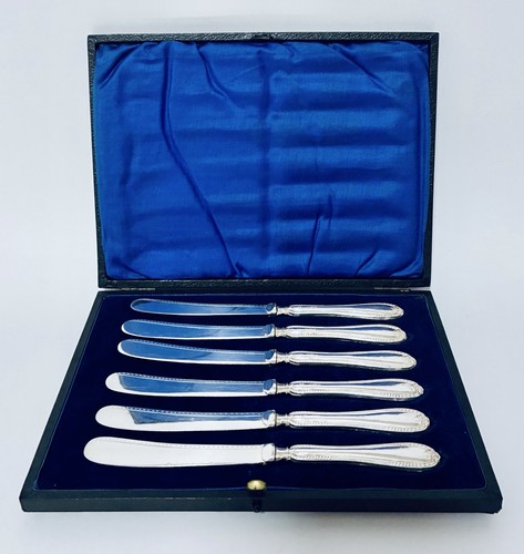 Set antique butter knives - 6,