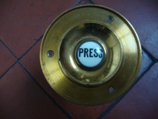 Antique unused original Victorian brass door bell press tested and working well!