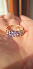 Amazing Vintage Gold ring 9kt with Tanzanite and Diamonds, Gift idea!