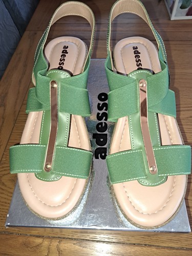 Adesso green sandals - adesso,