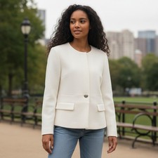 White Jacket Medium Zara Basic