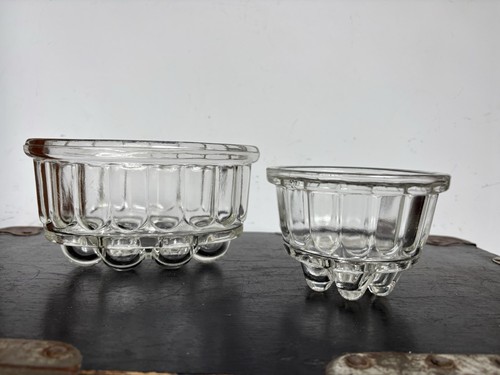 Vintage jelly moulds glass - jelly,