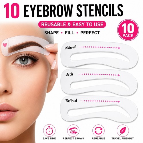 Pack eyebrow stencils - 10,