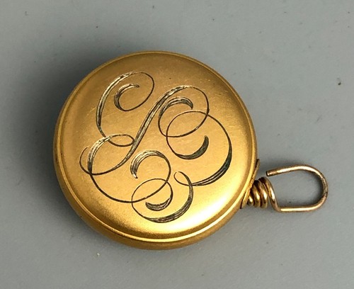 American gilt metal monocle - american,