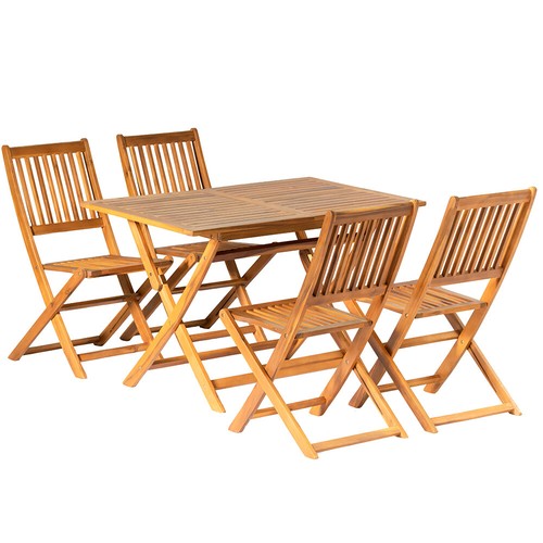 Wooden garden dining table - dining,
