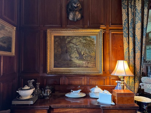 Very large antique oil - antique,