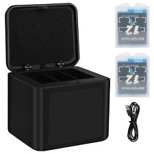 ✅For Gopro Hero 12/11/10/9 Camera w/Charger Storage Box + 2*2000mAh Battery