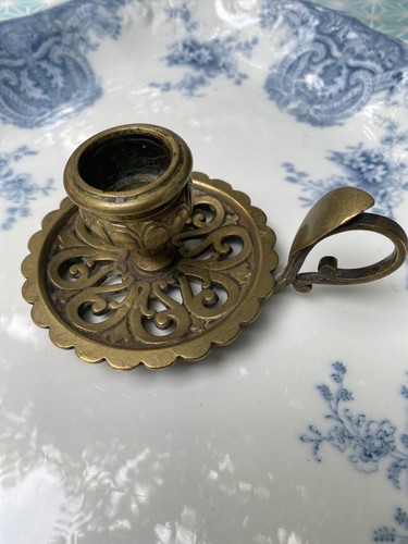 Vintage brass chamberstick - brass,