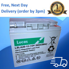 CASTLEGARDEN RIDE-ON TWINCUT/LAWNKING REPLACEMENT  MOWER BATTERY,20-12V LUCAS