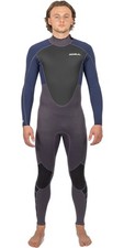 2025 Gul Mens Response 3/2mm Flatlock Back Zip Wetsuit - Grey / Navy
