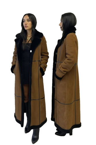 Women long shearling coat - women’s,