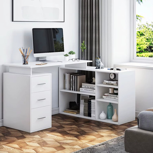 Corner computer desk shaped - computer, l
