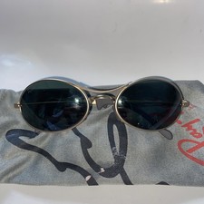 VINTAGE B&L RAY BAN W2177 GOLD ECLIPSE BIKERS ORBS SUNGLASSES Bausch and Lomb 
