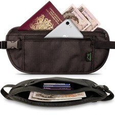 Black RFID Hidden Money Belt