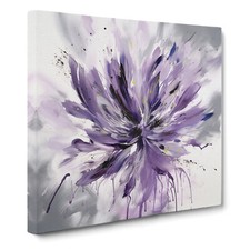 Lavender Flower Gestural Art