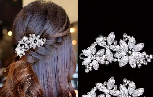 Bridal hair clip side - bridal,