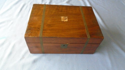 Antique writing slope inlaid - antique,