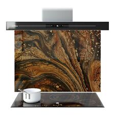 GLASS SPLASHBACK Kitchen Wall Panel Tile ANY SIZE Texture Marble Red Liquid Ink