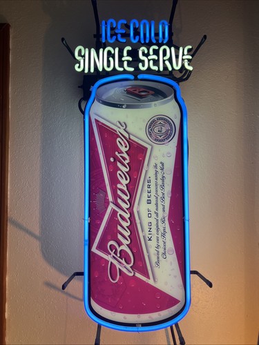 Budweiser neon sign ice - budweiser, cold