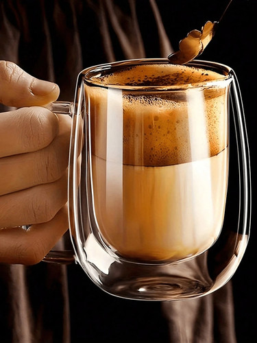Double wall glass - double, coffee