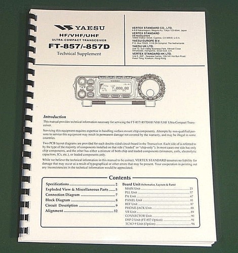 Yaesu 857 857d - yaesu, service