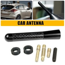 3''Car Bee-Sting Stubby Short Aerial Ariel Arial Mast Antenna Carbon Fibre Black