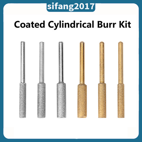 Coated cylindrical burr - coated,
