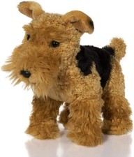 CARL DICK AIREDALE TERRIER WITH LEAD PLUSH TOY 25cm