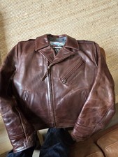 Aero leather bootlegger jacket 40 horsehide cxl horween alpaca lined, Scotland 