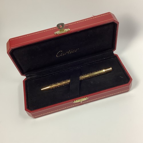 Cartier gold tone ballpoint - cartier,