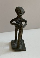 Vintage African Ashanti Akan Bronze Brass Weight Tribal Figure 5cm H
