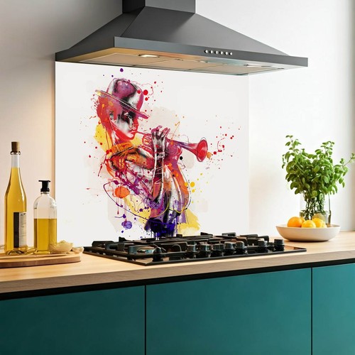 Printed glass kitchen - printed,