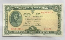 Ireland 1975 £1 Lady Lavery Bank Note