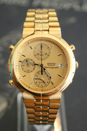 Seiko 7t32 6a00 - 7t32-6a00, gold-plated