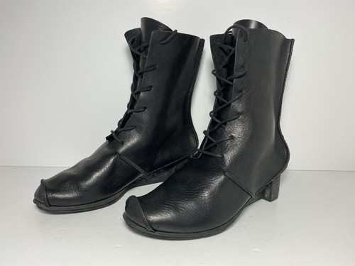 Trippen black leather lace - leather, up