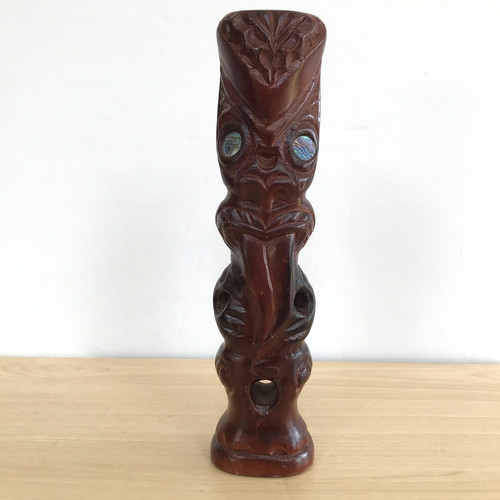 Maori teko wooden statue - teko,